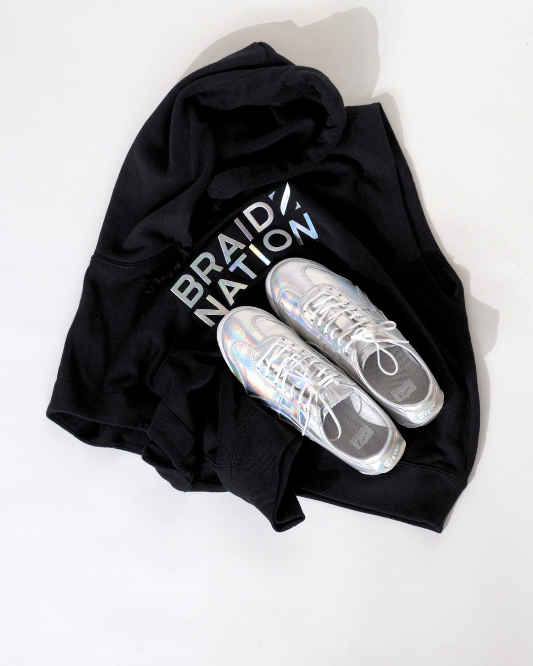 BRAIDZNATION 3D Print Sleeveless Hoodie in Black ( Limited Edition )