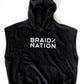 BRAIDZNATION 3D Print  Sleeveless Hoodie in Black ( Limited Edition )